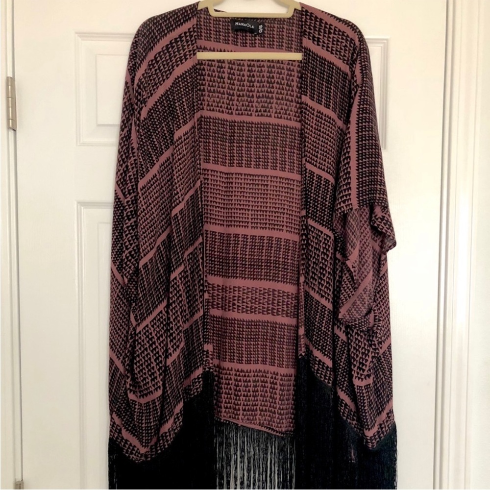SOLD!~MANAOLA Fringe Kimono~SOLD!